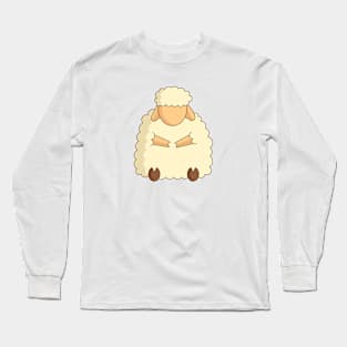 cute flat sheep character design Long Sleeve T-Shirt